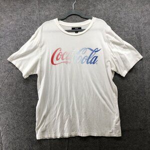 Pacsun x Coca Cola Graphic T Shirt Mens XL White Short Sleeve Cotton Crewneck